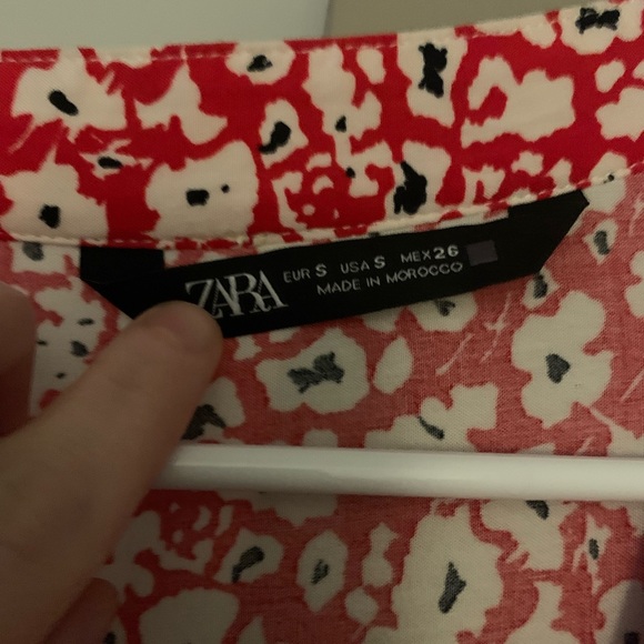 Zara Red and White Floral Maxi Dress - Picture 3 of 4